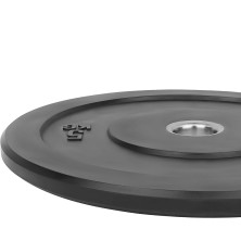 Platos de Pesas Olímpicas 50mm, De 5 kg a 25kg, Bumpe Plates, Goma Maciza, Absorben Golpes, Color Negro, Entrenamiento Pesas