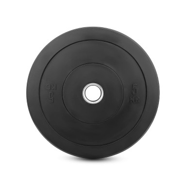 Platos de Pesas Olímpicas 50mm, De 5 kg a 25kg, Bumpe Plates, Goma Maciza, Absorben Golpes, Color Negro, Entrenamiento Pesas