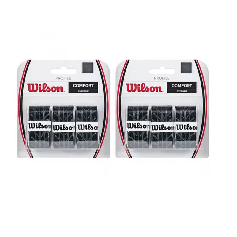 Wilson Overgrip Profile Comfort x6 Unidades, Raquetas de Tenis o Padel, Perforado, Agarre, Absorción, Resistencia