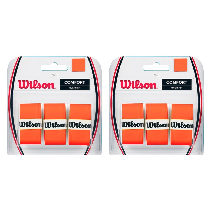 Wilson Overgrip Comfot Burn 2 pack 3 grips . Raquetas de tenis, padel, Badminton. buen agarre, resistente gran absorción