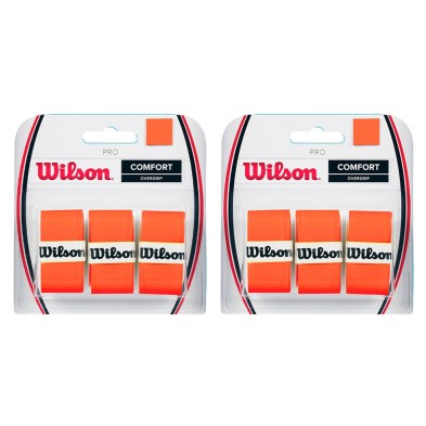 Wilson Overgrip Comfot Burn 2 pack 3 grips . Raquetas de tenis, padel, Badminton. buen agarre, resistente gran absorción