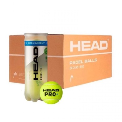 Pelotas de Pádel HEAD Padel Pro, Lote Caja 24 Botes de 3 Unidades, Profesionales y Entrenamiento Deportivo